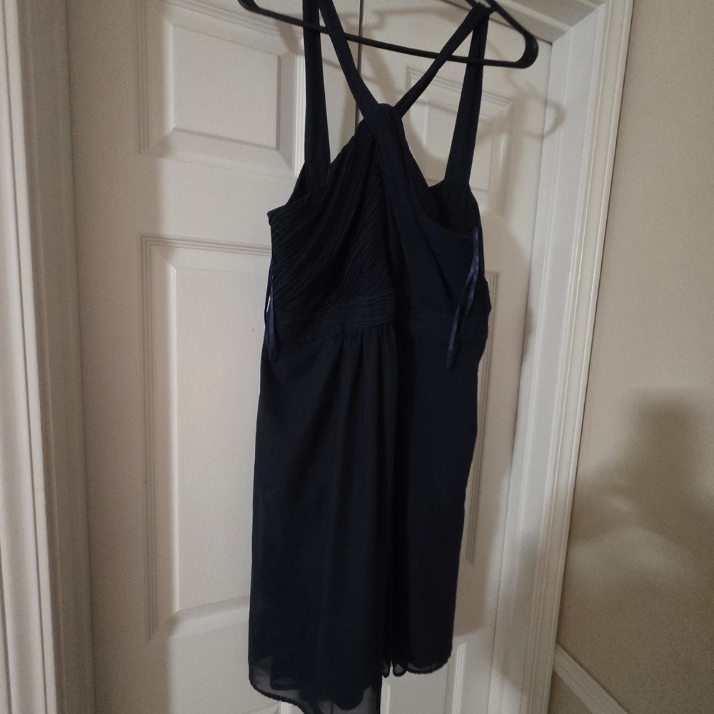 Tevolio Midnight Blue Chiffo Mid Length Dress